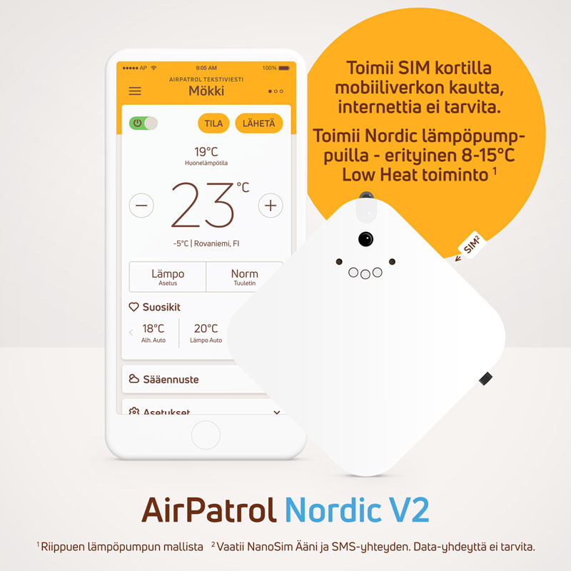 AirPatrol Nordic V2 SMS säädin