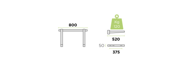 MS205/B 120kg sokkeliteline